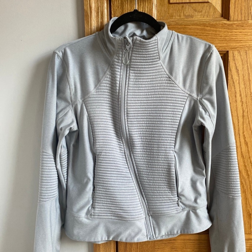 Grey Athletic Zip Up Jacket